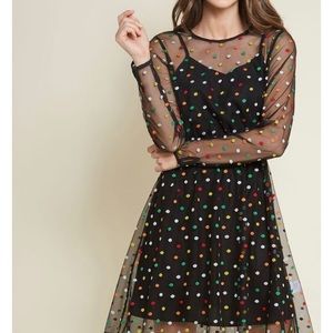 Polka Dot Illusion Dress